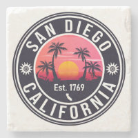 San Diego California Sunset Vacation Souvenirs 60s