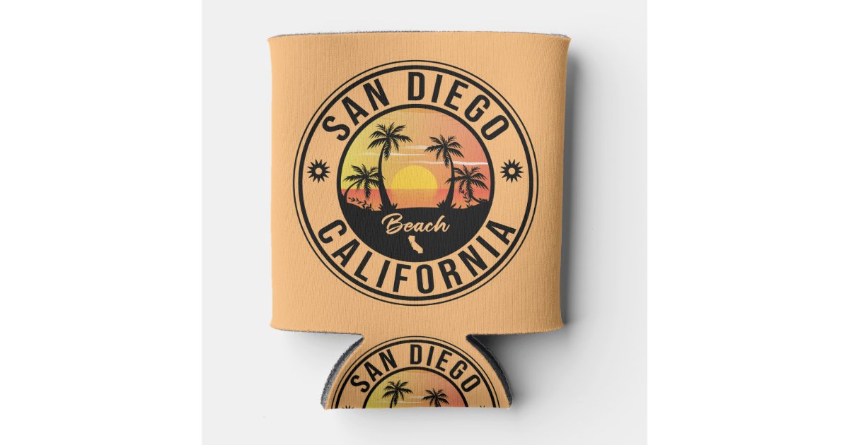 San Diego California Sunset Vacation Souvenirs Can Cooler | Zazzle
