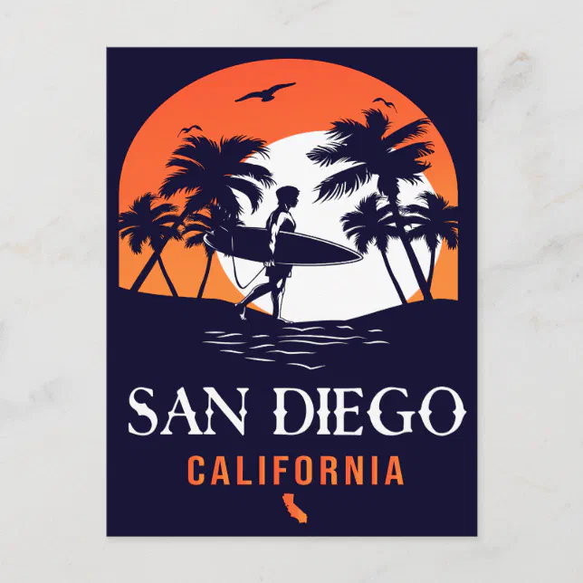 San Diego California Sunset Vacation Souvenirs Postcard | Zazzle