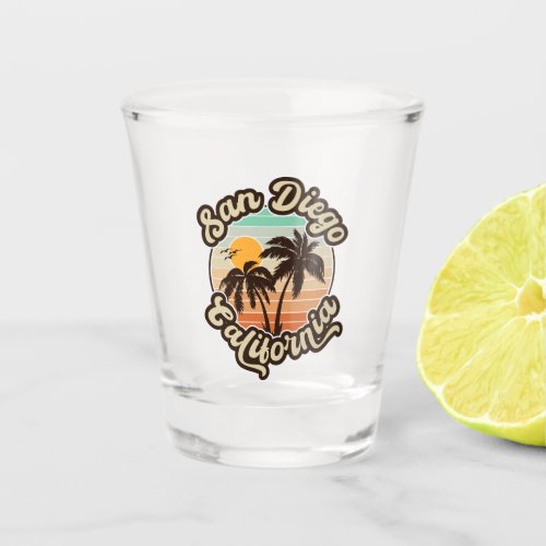 San Diego California Sunset Vacation Souvenirs Shot Glass