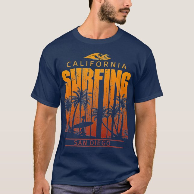 San Diego California Surf Fans Premium T-Shirt (Front)