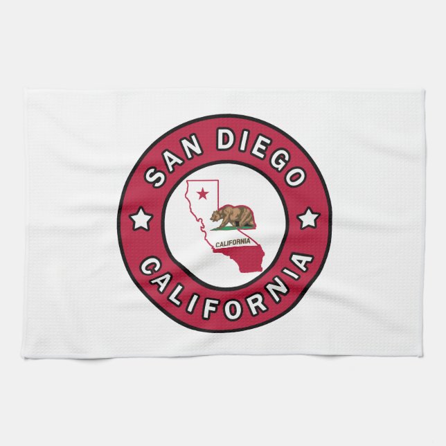 San Diego California Towel (Horizontal)