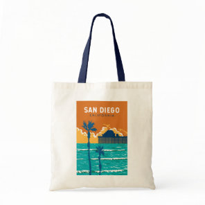 San Diego California Travel Art Vintage Tote Bag