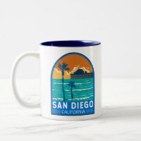 San Diego California Travel Art Vintage