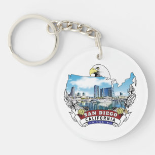 San Diego, California USA Bald Eagle  Keychain