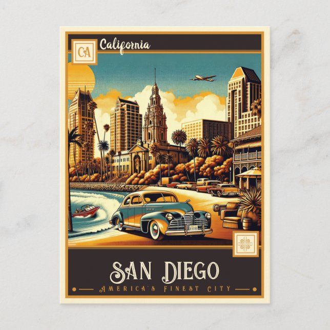 San Diego, California | Vintage Postcard (Front)