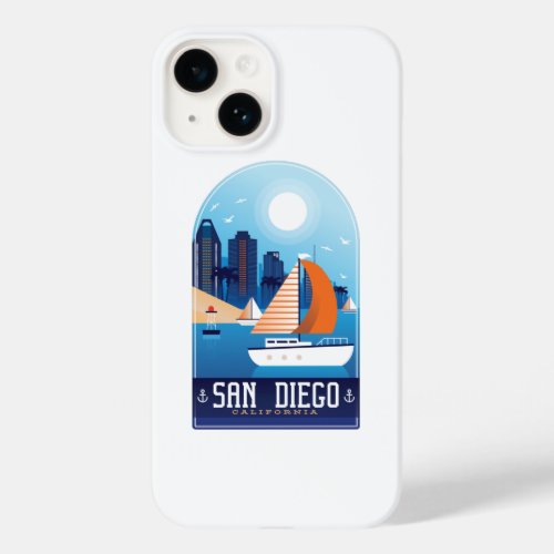 San Diego California Vintage Travel  Case_Mate iPhone 14 Case