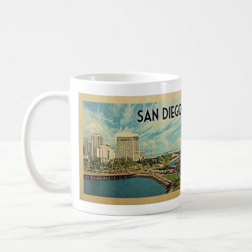 San Diego California Vintage Travel Coffee Mug