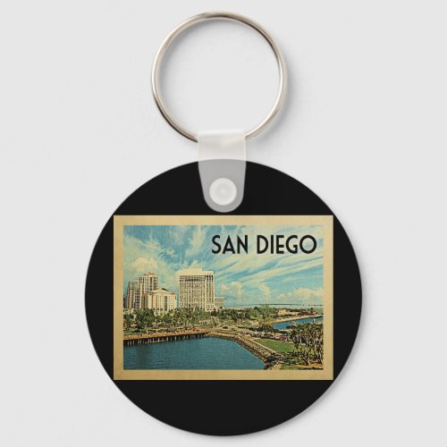 San Diego California Vintage Travel Keychain