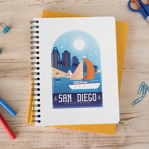 San Diego California Vintage Travel Notebook