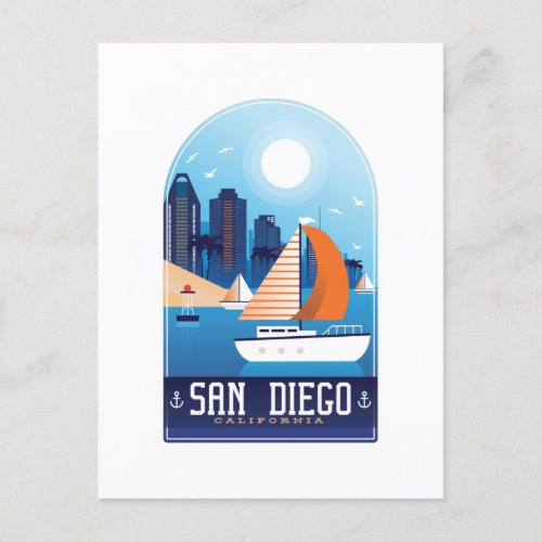 San Diego California Vintage Travel Postcard