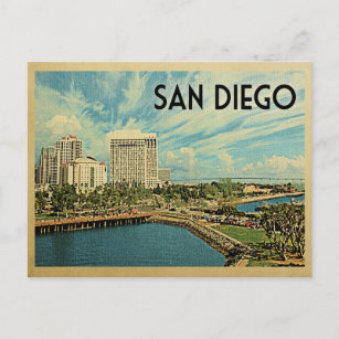 San Diego California Vintage Travel Postcard
