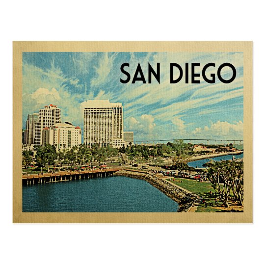 San Diego California Vintage Travel Postcard