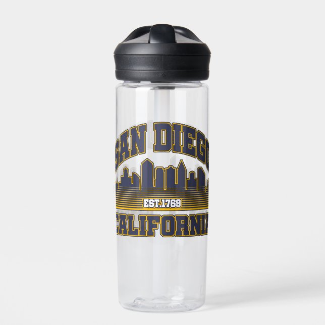 San Diego,California Water Bottle (Front)