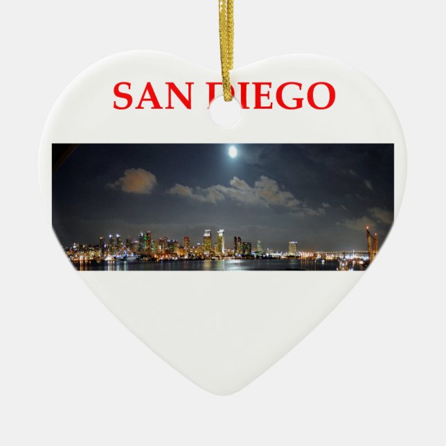 san diego ceramic ornament (Front)
