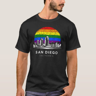 San Diego City California Rainbow Flag T-Shirt