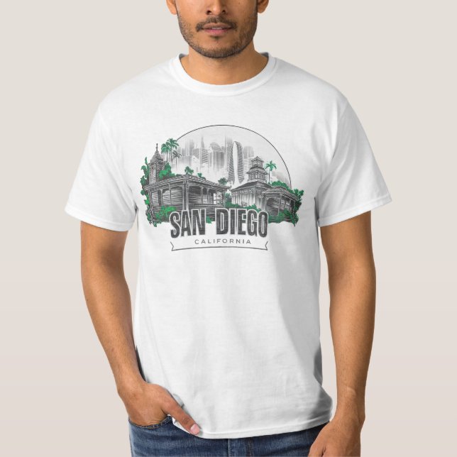 San Diego City California USA T-Shirt (Front)