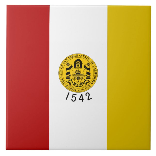 San Diego city flag Ceramic Tile (Front)