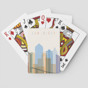 San Diego City Skyline Poker Cards