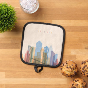 San Diego City Skyline Pot Holder
