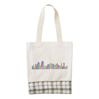 San Diego city skyline Zazzle HEART Tote Bag