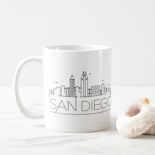 San Diego  City Stylized Skyline Coffee Mug