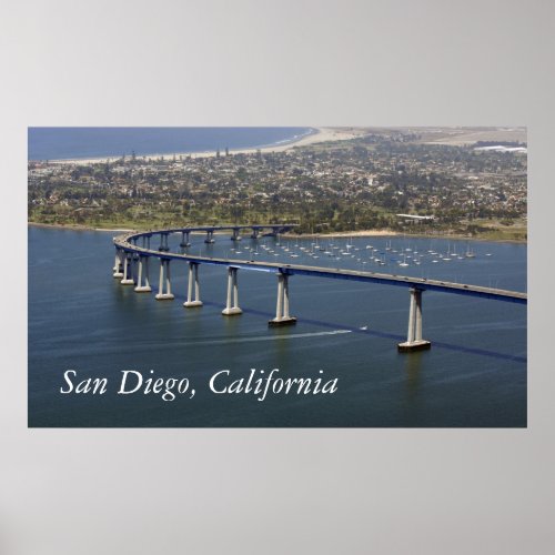 San Diego Coronado Bridge Poster