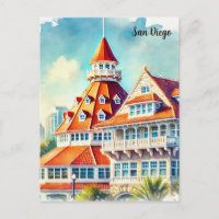San Diego Coronado Watercolor 