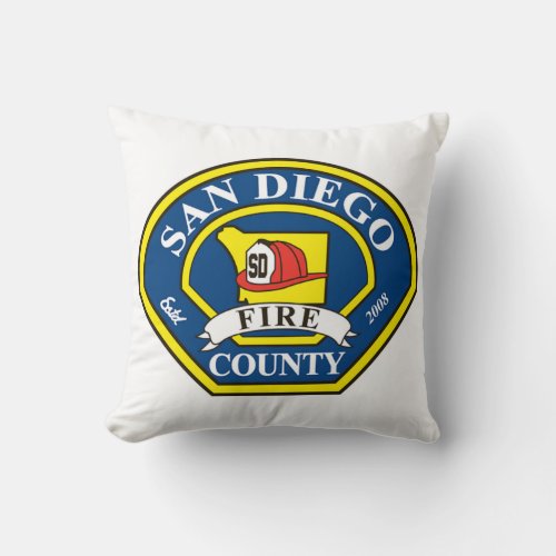 San Diego County Fire Throw Pillow