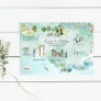 San Diego | Destination Wedding Itinerary Map Invitation