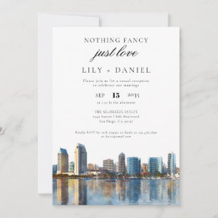 San Diego Elopement Wedding Reception Invitation