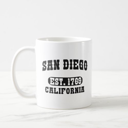 San Diego Est 1769 California American State Gift  Coffee Mug