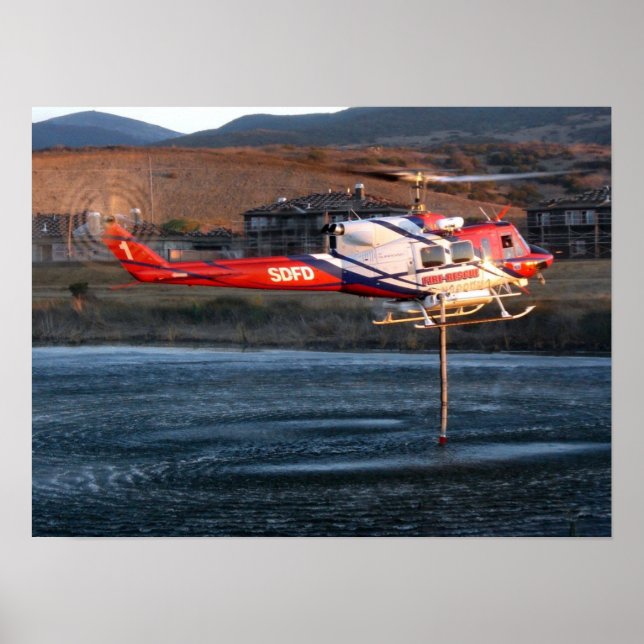 San Diego Fire Department Helicopter Poster (Front)