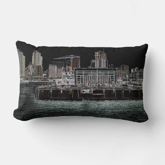 San Diego Harbor - Broadway Pier Pillow (Front)
