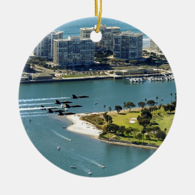 San Diego hornets Ceramic Ornament (Front)