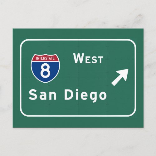 San Diego I_8 West Exit Interstate California Ca _ Postcard
