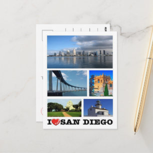 San Diego - I Love - United States - Postcard