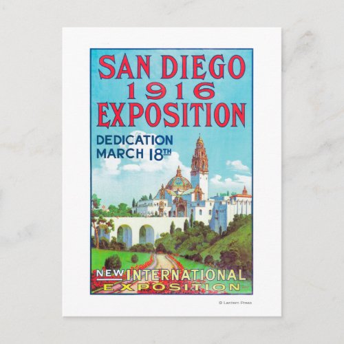 San Diego International Exposition Poster Postcard
