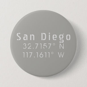 San Diego Latitude Longitude Button