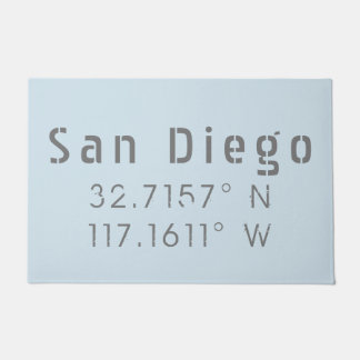 San Diego longitude and latitude Doormat