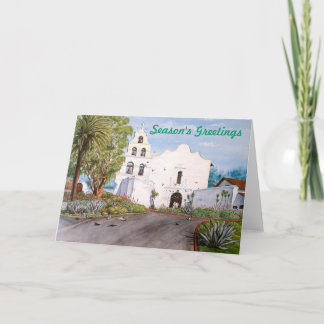 SAN DIEGO MISSION DE ALCALA, CALIFORNIA HOLIDAY CARD