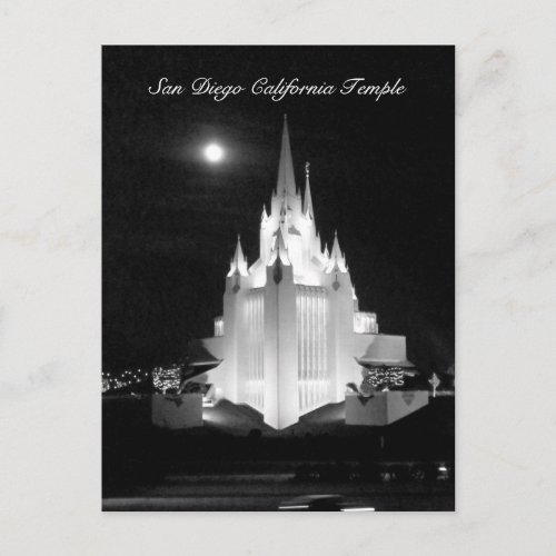 San Diego Mormon Temple Postcard