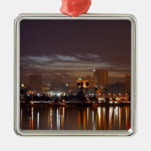 San Diego Night Lights Metal Ornament