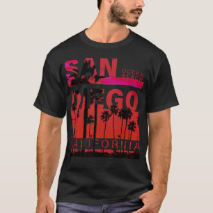 San Diego Ocean Beach ocean surfing T-Shirt