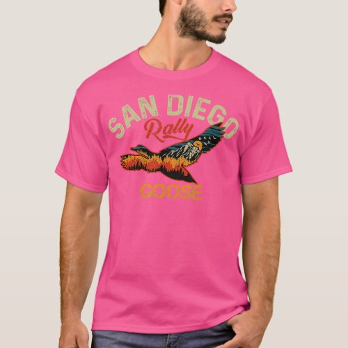 San Diego Rally Goose Retro Vintage For Men Women  T_Shirt