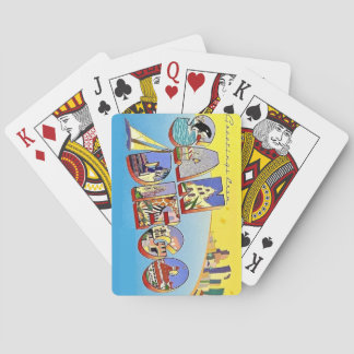 San Diego Retro Postcard Playing Cards