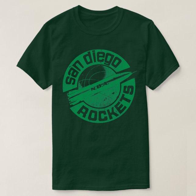 San Diego Rockets FadedVintage Style T-Shirt (Design Front)