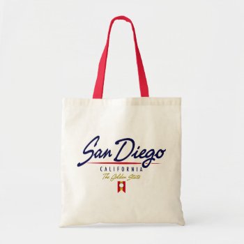 San Diego Script Tote Bag by TurnRight at Zazzle