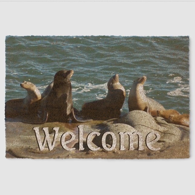 San Diego Sea Lions Fiber Doormat (Front)