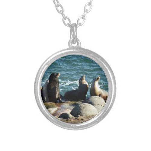 San Diego Sea Lions Silver Plated Necklace